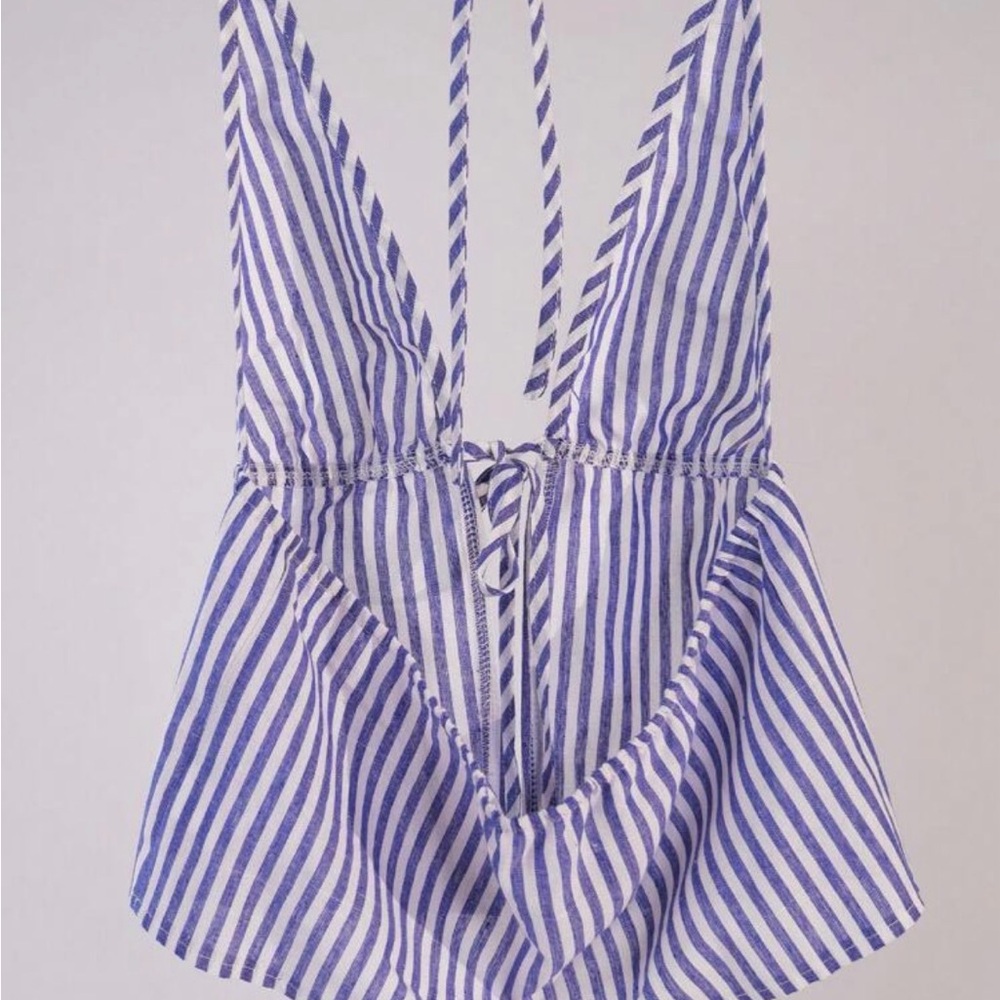 SHEIN Blue and White Striped Camisole - Picture 2 of 2